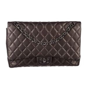 Chanel Classic single flap shoulder bag brown